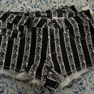 LOVEsick Gear Striped Shorts HOT TOPIC